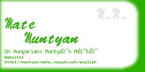 mate muntyan business card